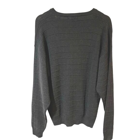 Vintage Bobby Jones Men’s Sweater Sz L Extra Fine Merino Wool Grey Golf Casual - Picture 2 of 6